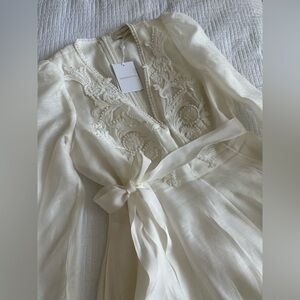 Zimmermann Wonderland Belted Appliqué Minidress size US 10